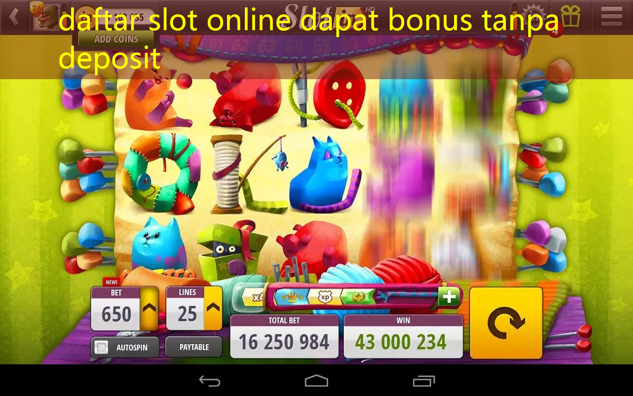 daftar slot online dapat bonus tanpa deposit
