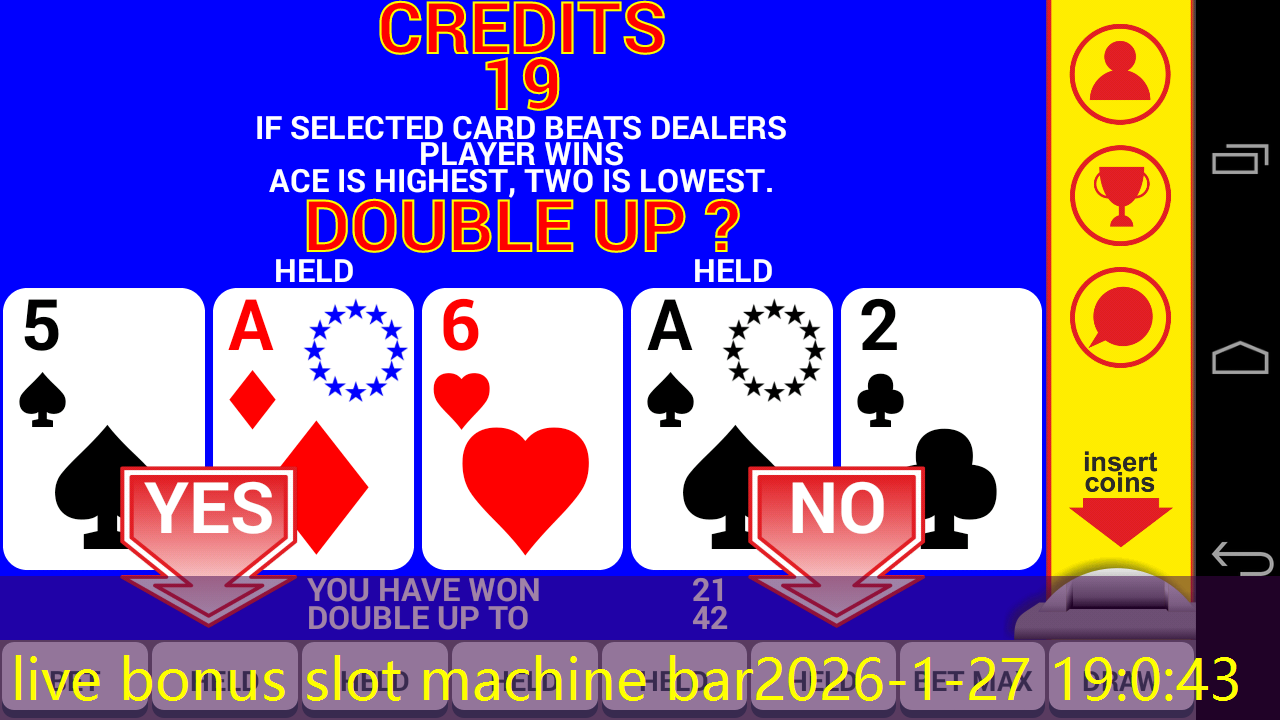 live bonus slot machine bar