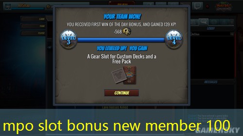 mpo slot bonus new member 100